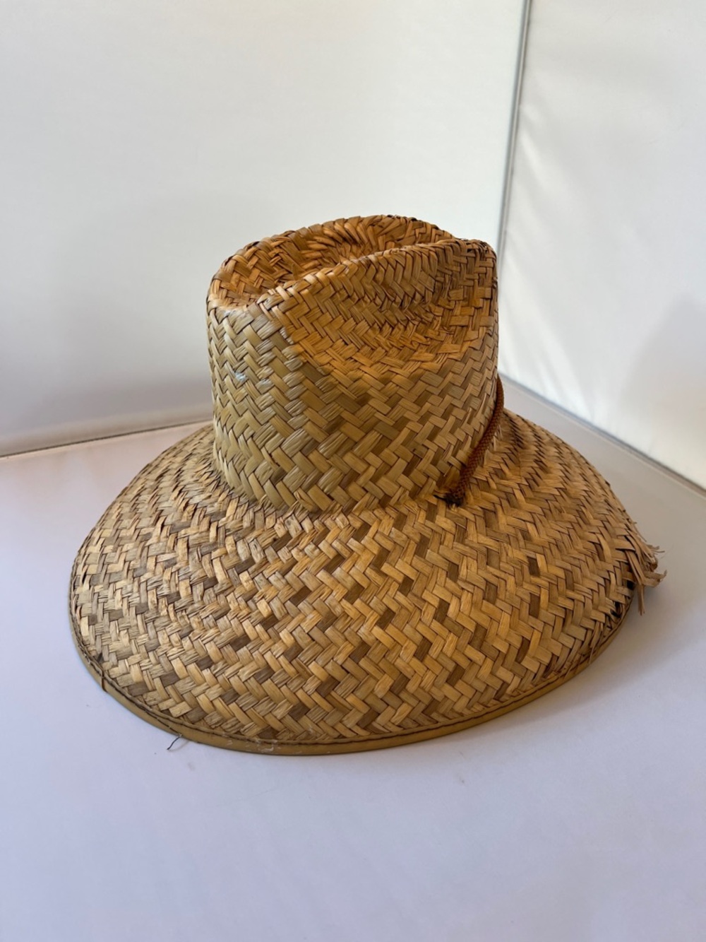Wide-Brim Straw Sun Hat - Natural